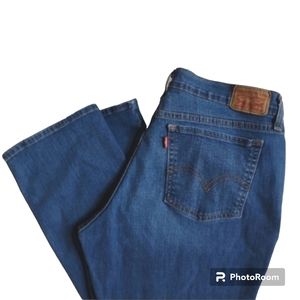 LEVI'S 414 Relaxed Straight Jeans Blue Denim 32 Plus Size